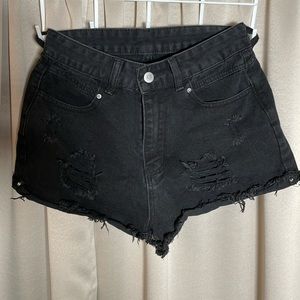 SHEIN distressed denim shorts size S